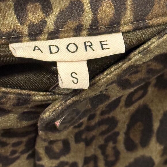 Adore Leopard Print Skinny Pants Sz Small Stretch Pants. NWT - Picture 4 of 12